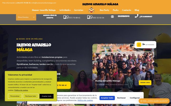Screenshot of humoramarillomalaga.com
