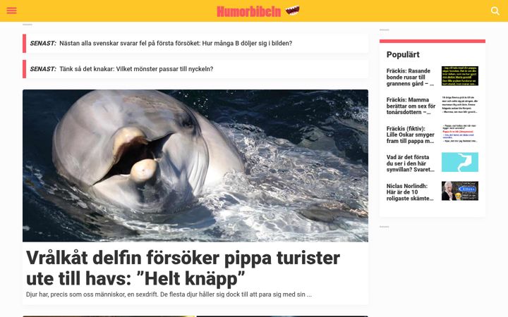 Screenshot of humorbibeln.se