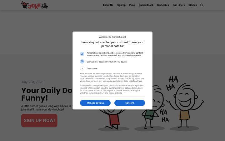 Screenshot of humorhq.net