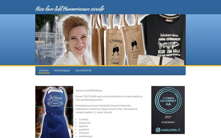 Screenshot of humorinna.fi