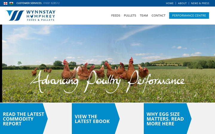 Screenshot of humphreyfeedsandpullets.co.uk
