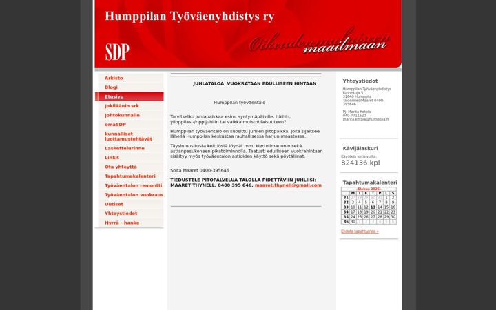 Screenshot of humppilandemarit.fi