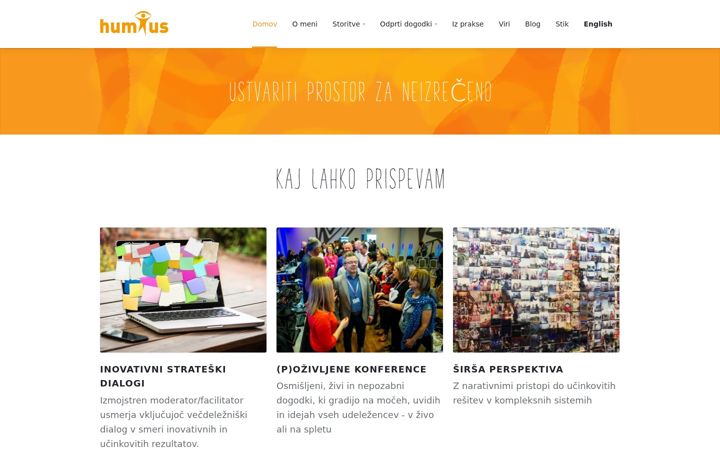 Screenshot of humus.si
