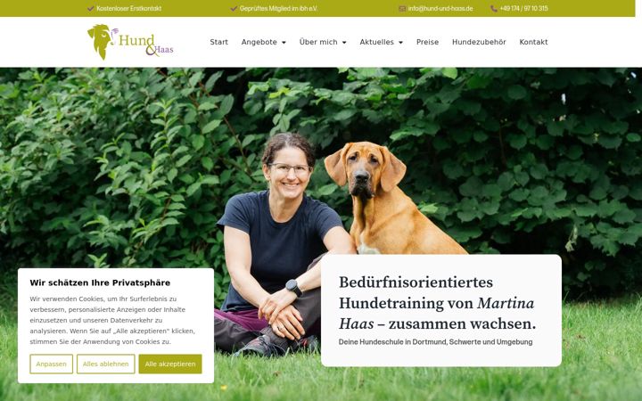 Screenshot of hund-und-haas.de