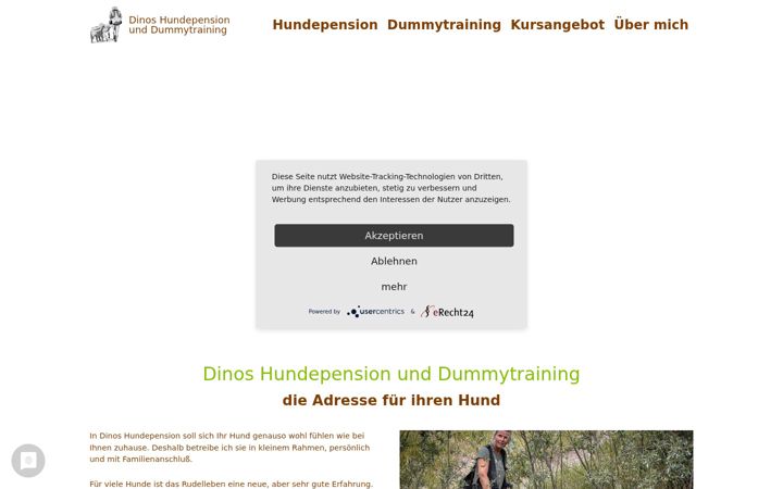 Screenshot van hunde-pension-training.de