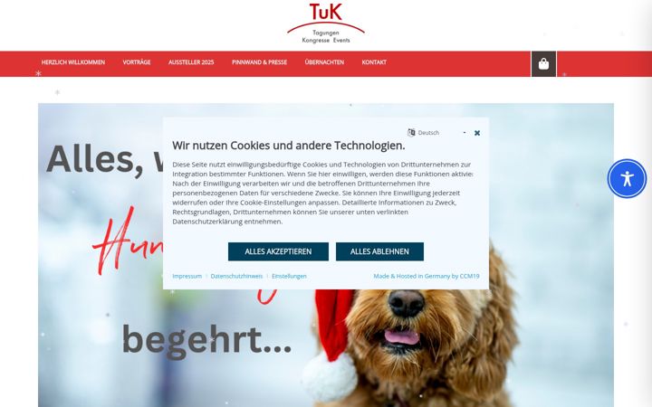Screenshot van hunde-weihnachtsmarkt.de