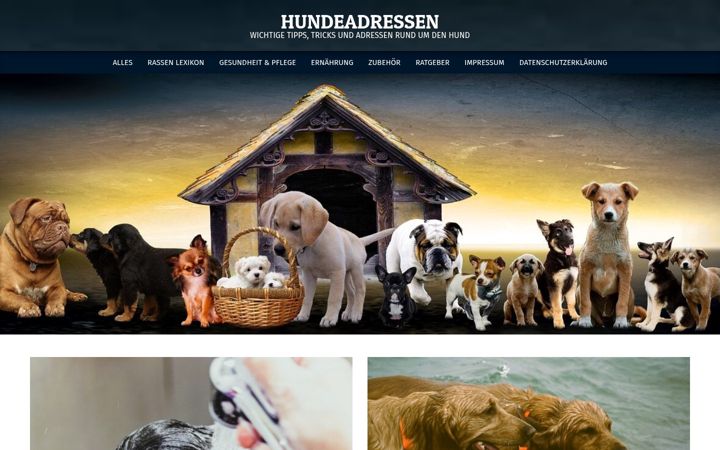 Screenshot van hundeadressen.de