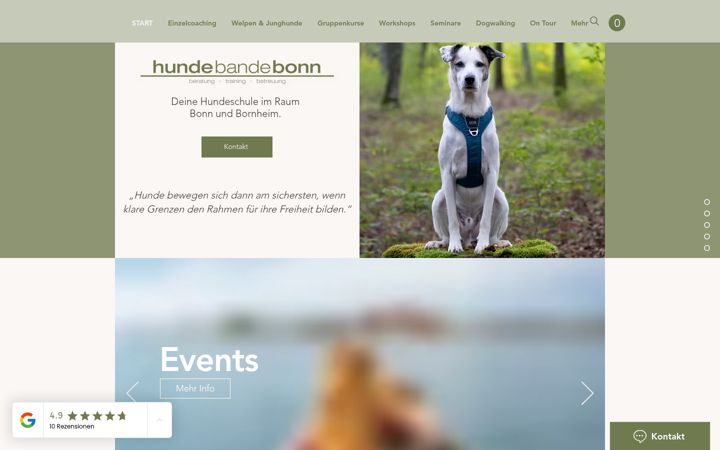 Screenshot van hundebande-bonn.de