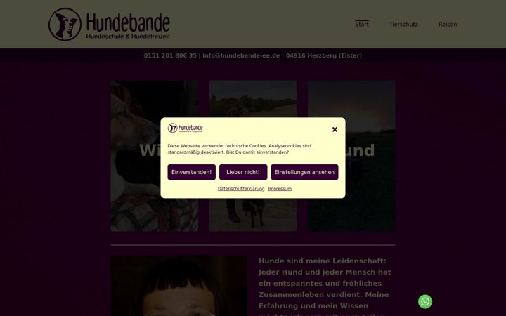 Screenshot van hundebande-ee.de