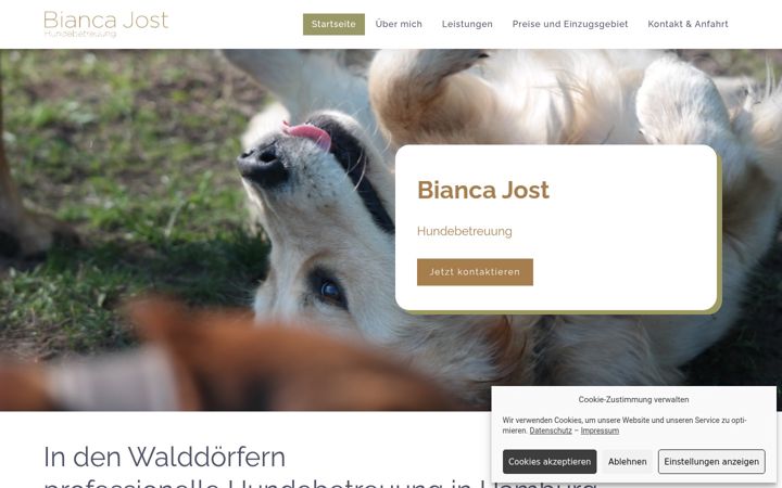 Screenshot van hundebetreuung-jost.de
