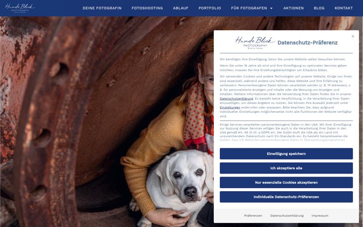 Screenshot of hundeblick-photography.com