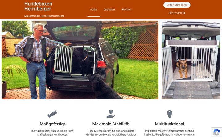 Screenshot van hundeboxen-herrnberger.de