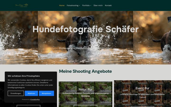 Screenshot of hundefotografie-schaefer.de
