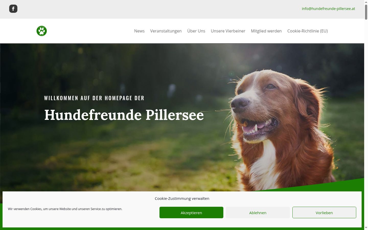 Screenshot des Einwilligungsbanners vor jeglicher Interaktion