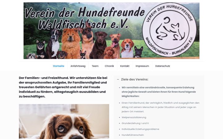 Screenshot of hundefreunde-waldfischbach.de