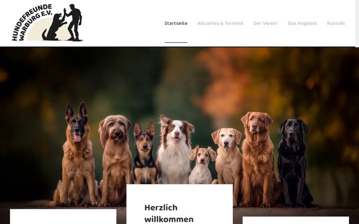 Screenshot of hundefreunde-warburg.de