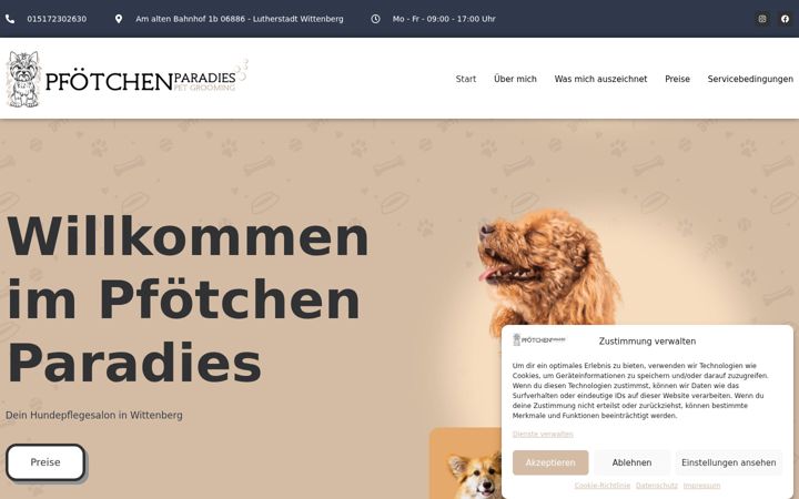 Screenshot of hundefriseur-wittenberg.de