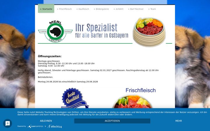 Screenshot of hundefutter-paradies-merl.de