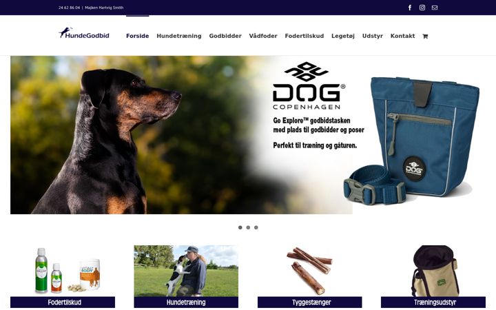 Screenshot of hundegodbid.dk