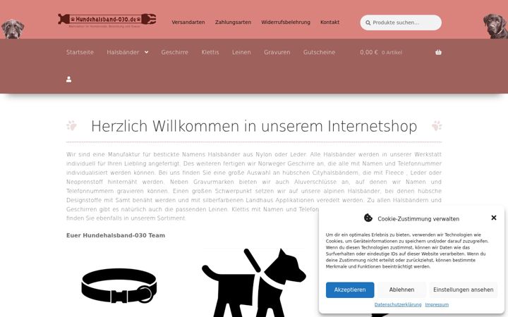 Ekraanipilt saidist hundehalsband-030.de