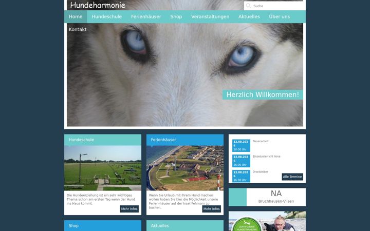 Ekraanipilt saidist hundeharmonie.de