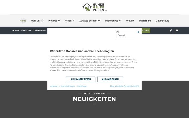Screenshot of hundehilfe-polen.de