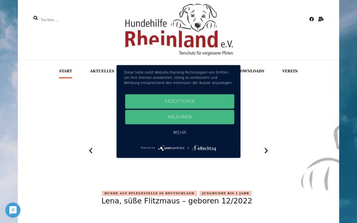 Screenshot of hundehilfe-rheinland.de