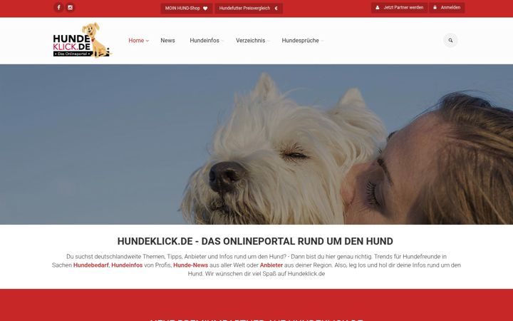 Screenshot of hundeklick.de