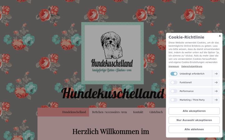Screenshot of hundekuschelland.de