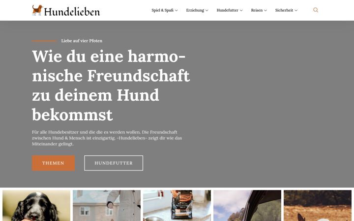 Screenshot of hundelieben.eu