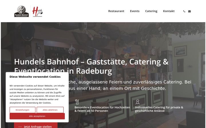 Screenshot of hundels-bahnhof.de