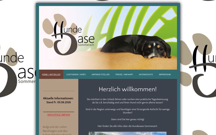 Screenshot of hundeoase-sommerach.de