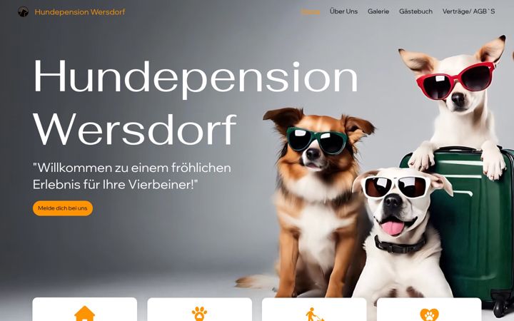 Skjámynd af hundepension-wersdorf.de
