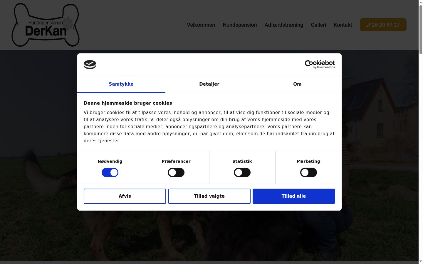 Screenshot of the consent banner shown before any interaction