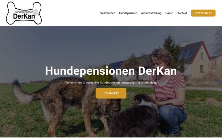 Screenshot of hundepensionen-derkan.dk