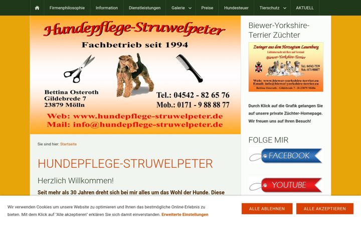 Screenshot of hundepflege-struwelpeter.de