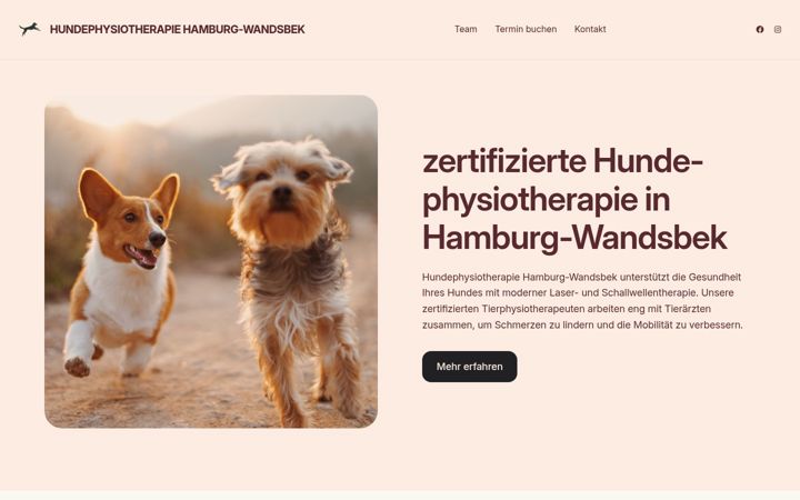 Screenshot of hundephysio-wandsbek.de