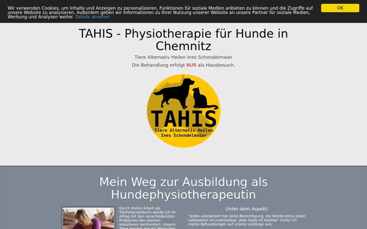 Screenshot van hundephysiotherapie-chemnitz.de