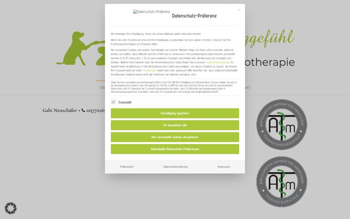 Screenshot van hundephysiotherapie-gabineuschaefer.de