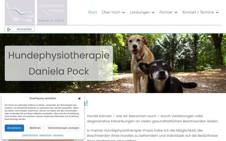 Screenshot of hundephysiotherapie-pock.de