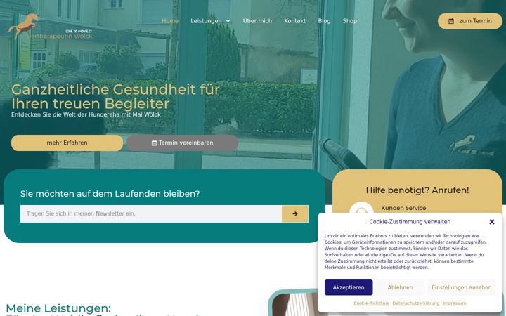 Screenshot van hundereha-woelck.de