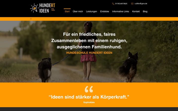 Screenshot van hundertideen.de