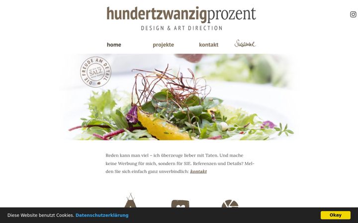 Screenshot of hundertzwanzigprozent.de