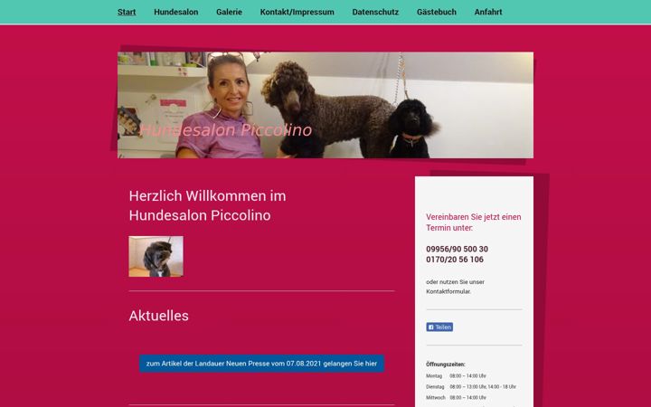 Screenshot of hundesalon-bayern.de