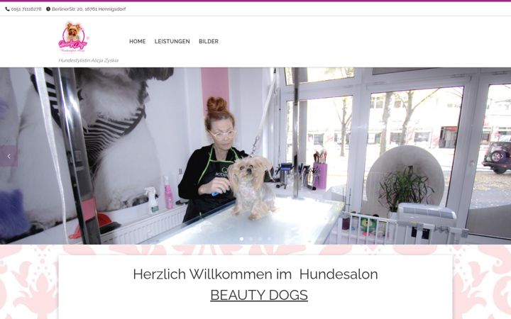 Skärmbild av hundesalon-beautydogs.de