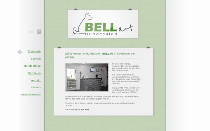 Skärmbild av hundesalon-bellart.de