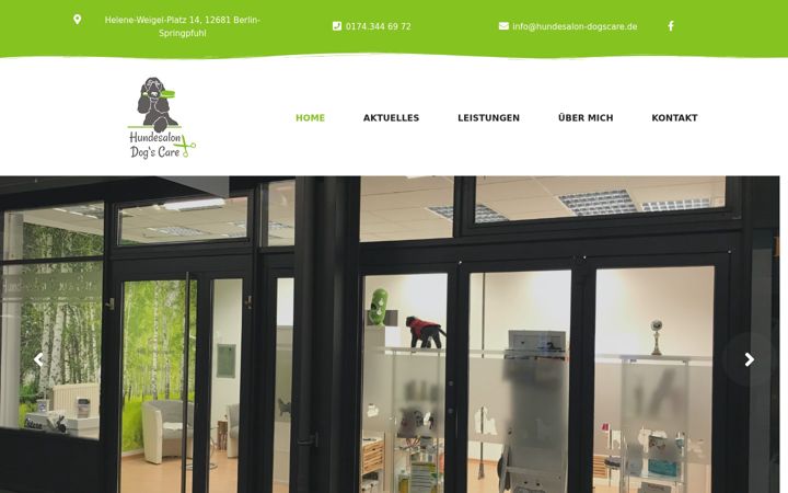 Screenshot of hundesalon-dogscare.de