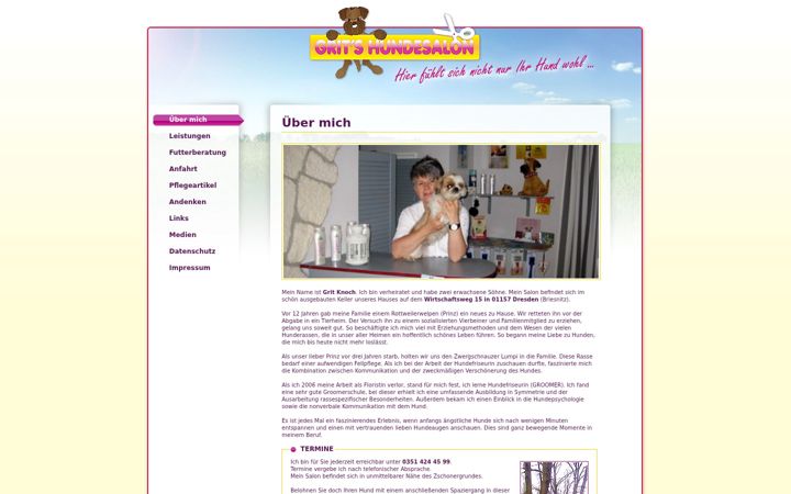Screenshot of hundesalon-dresden.de