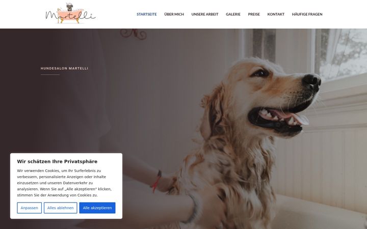 Screenshot of hundesalon-martelli.de