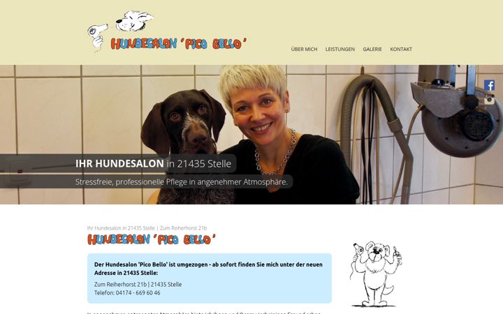 Screenshot of hundesalon-pico-bello.de
